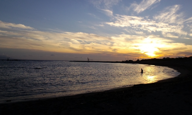 soku_03802.jpg :: 自然 風景 夕日 夕焼け 日没 海 