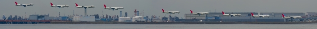 soku_05208.jpg :: 乗り物 交通 航空機 飛行機 羽田空港 JAL 連続写真 未完成 