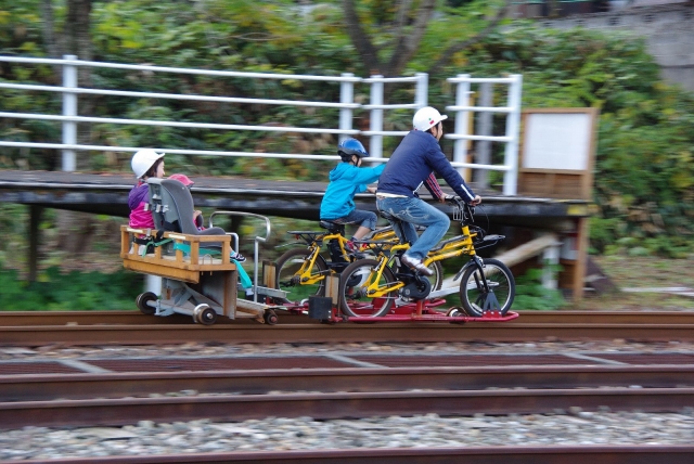 soku_05649.jpg :: 乗り物 交通 鉄道 列車 トロリー自転車 