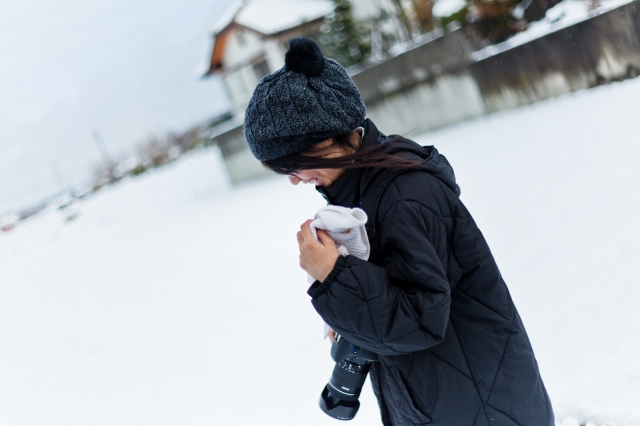 soku_07675.jpg :: 女性 風景 自然 雪景色 美人 