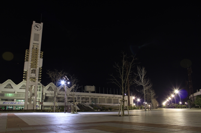 soku_09478.jpg :: 夜景 スタジアム 色 光 キラキラ 