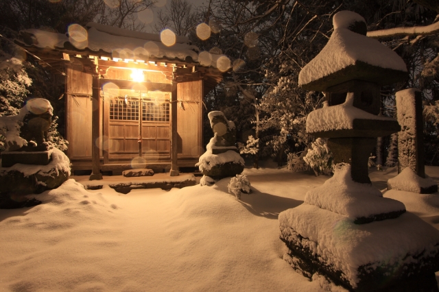 soku_09751.jpg :: 雪 建築 建造物 神社 雪景色 by Niigata 