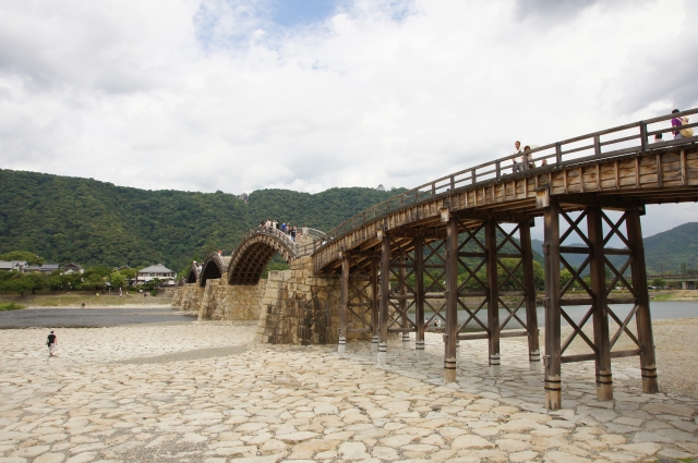 soku_10028.jpg :: はし 建築 建造物 橋 木造 錦帯橋 