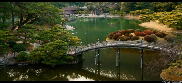 soku_11133.jpg :: 風景 街並み 和 和風 建築 建造物 橋 