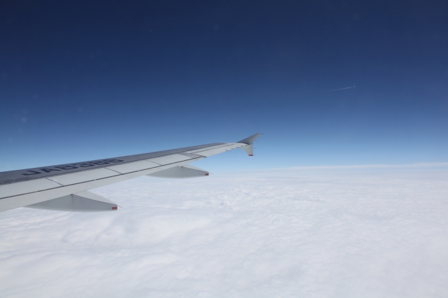 soku_11414.jpg :: 風景 自然 空 飛行機 主翼 機内から撮影 