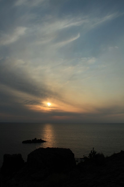 soku_11522.jpg :: 風景 自然 空 夕日 夕焼け 日没 