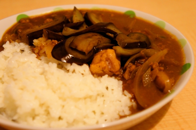 soku_11972.jpg :: 食べ物 茄子カレー 