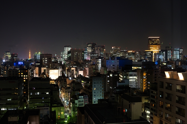 soku_13450.jpg :: 風景 街並み 都市の風景 夜景 建築 建造物 塔 タワー 東京タワー 