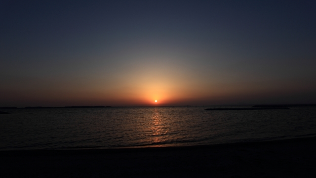 soku_14163.jpg :: 風景 自然 空 夕日 夕焼け 日没 