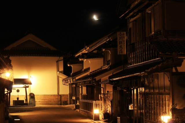soku_14529.jpg :: 風景 街並み 夜景 月夜 