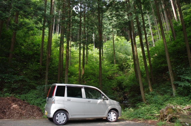 soku_14530.jpg :: 乗り物 交通 軽自動車 風景 自然 森林 