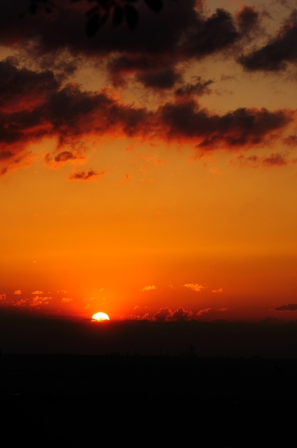 soku_14615.jpg :: 風景 自然 空 夕日 夕焼け 日没 