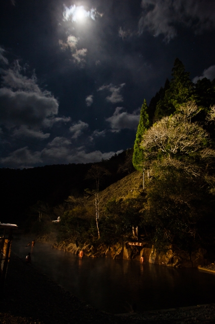 soku_14741.jpg :: 風景 自然 温泉 夜 仙人風呂 川湯温泉 混浴露天風呂 
