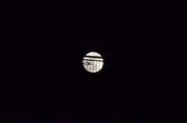 soku_16715.jpg :: 建築 建造物 橋 風景 自然 天体 月 満月 スーパームーン 