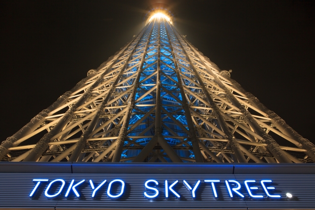 soku_16731.jpg :: 建築 建造物 塔 タワー 東京スカイツリー ライトアップ 夜景 