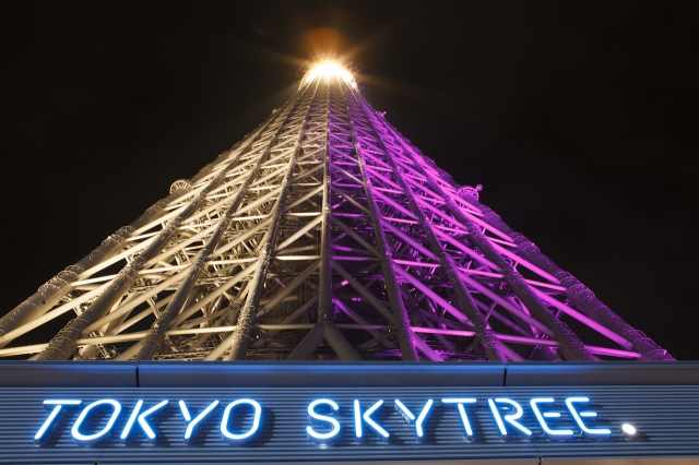 soku_16785.jpg :: 建築 建造物 塔 タワー 東京スカイツリー ライトアップ 夜景 