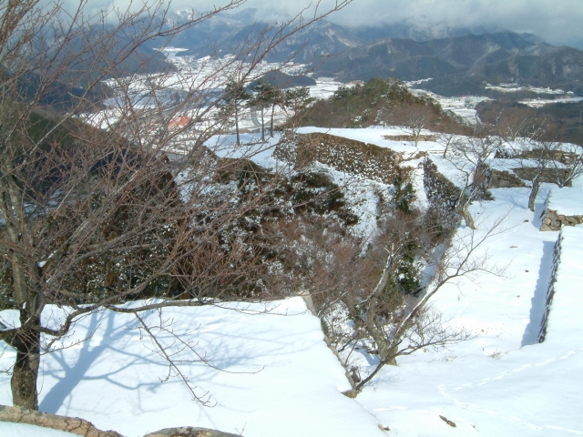 soku_17393.jpg :: 建築 建造物 城 城跡 雪景色 