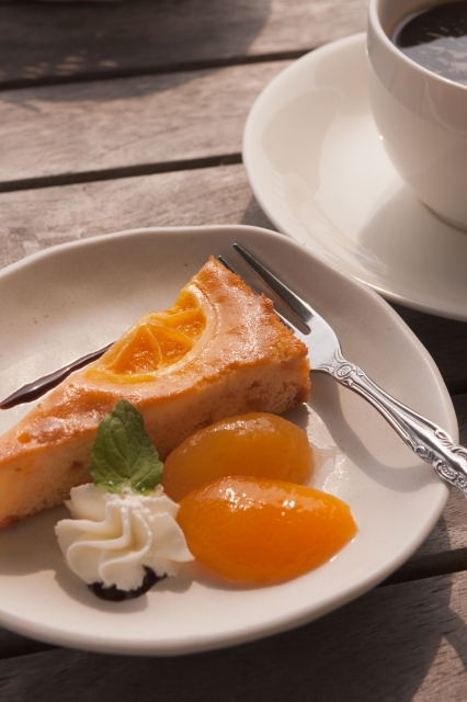 soku_18473.jpg :: オレンジタルト スイーツ カフェ デザート お菓子 ケーキ 糖分 