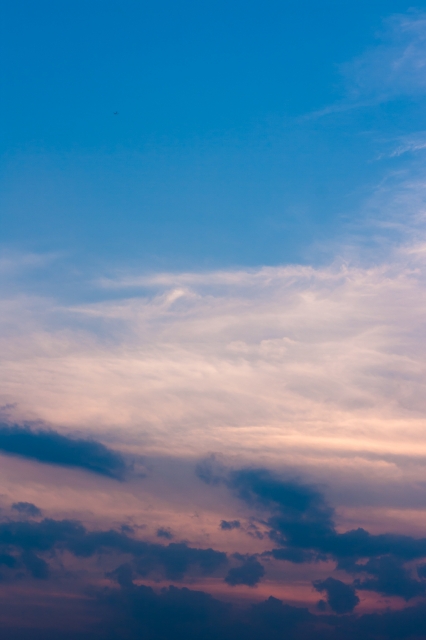 soku_19607.jpg :: 夕焼け 空 雲 風景 飛行機 