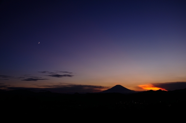 soku_19956.jpg :: 風景 自然 山 富士山 夕焼け 