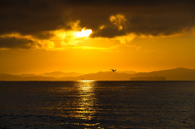 soku_20837.jpg :: 風景 自然 空 朝日 朝焼け 日の出 海 