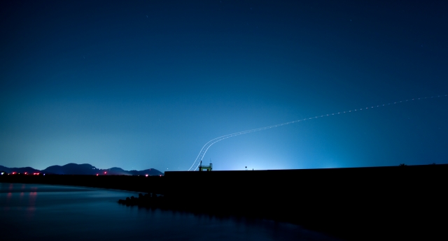 soku_22341.jpg :: 乗り物 交通 航空機 飛行機 軌跡 