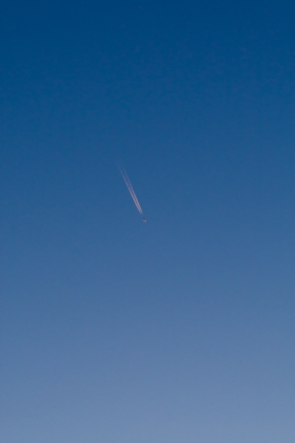 soku_23992.jpg :: 風景 自然 空 飛行機雲 夕焼け 