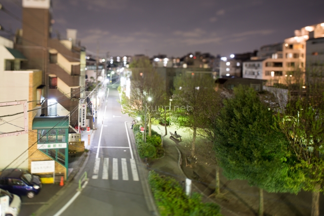 soku_25947.jpg :: 風景 街並み 都市の風景 道路 夜景 