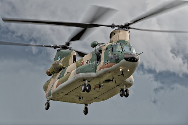 soku_26057.jpg :: 航空自衛隊 乗り物 交通 航空機 ヘリコプター 輸送ヘリコプター CH.47J 