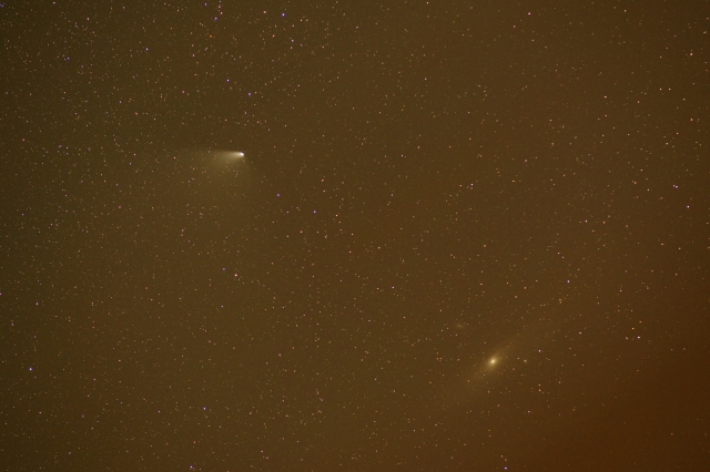 soku_26069.jpg :: 天体 パンスターズ彗星 アンドロメダ銀河 