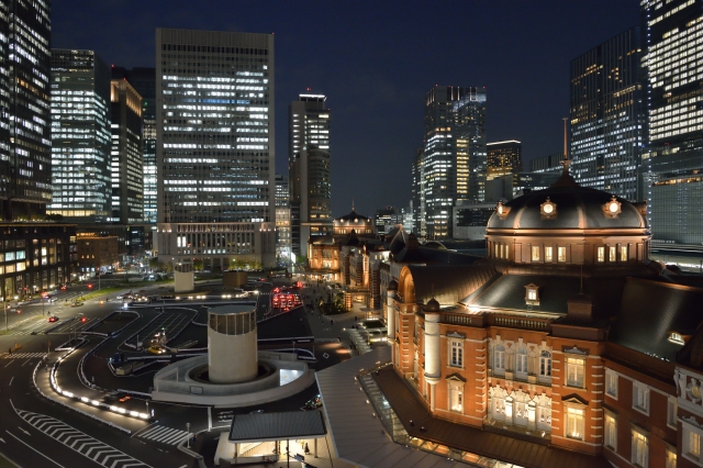 soku_26089.jpg :: 東京駅 駅舎 夜景 