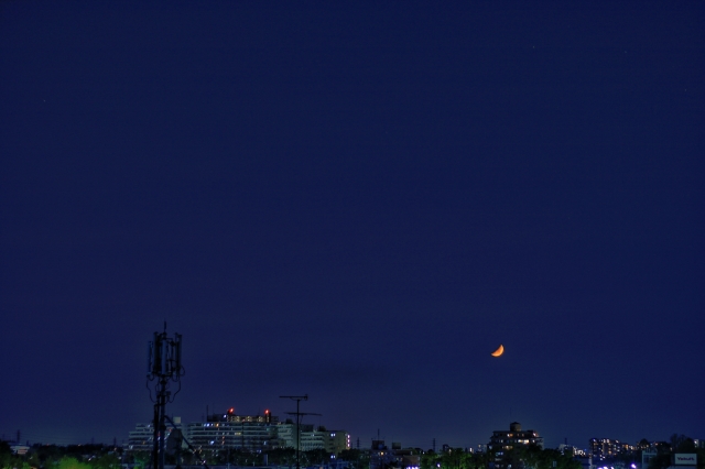 soku_26232.jpg :: 風景 自然 月 三日月 空 夜空 