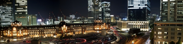 soku_26518.jpg :: 風景 街並み 都市の風景 夜景 東京駅 