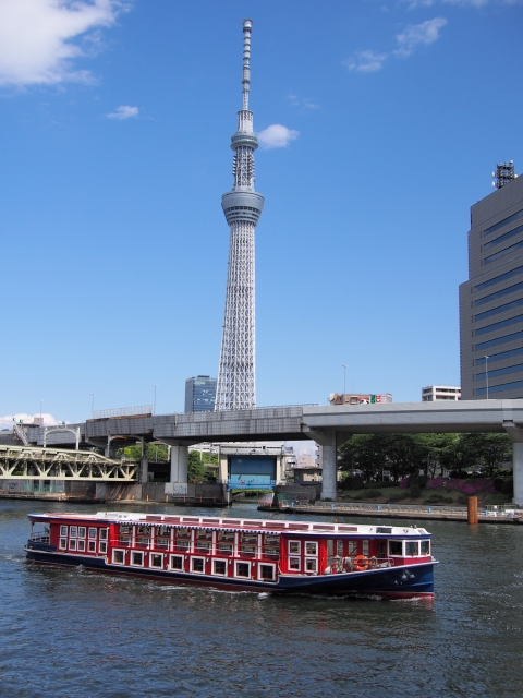 soku_26522.jpg :: 建築 建造物 塔 タワー 東京スカイツリー 水上バス 