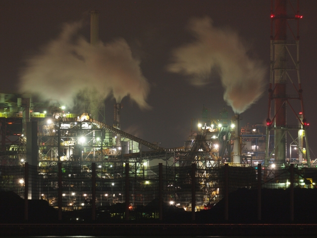 soku_26778.jpg :: 建築 建造物 工場 産業機械 夜景 