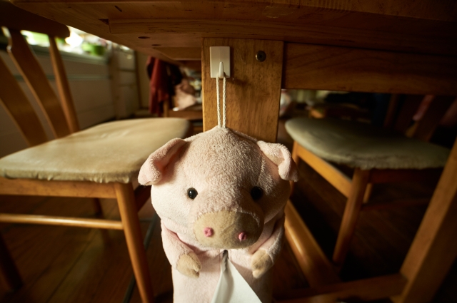 soku_26897.jpg :: ダイニングテーブル 豚のティッシュケース 