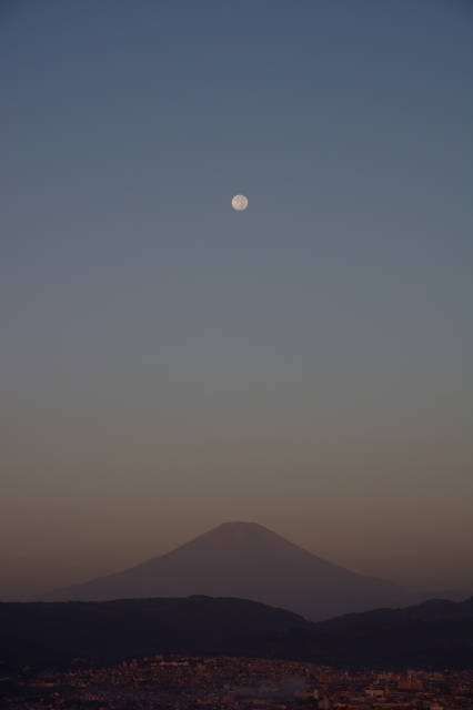 soku_28636.jpg :: 風景 自然 山 富士山 月 