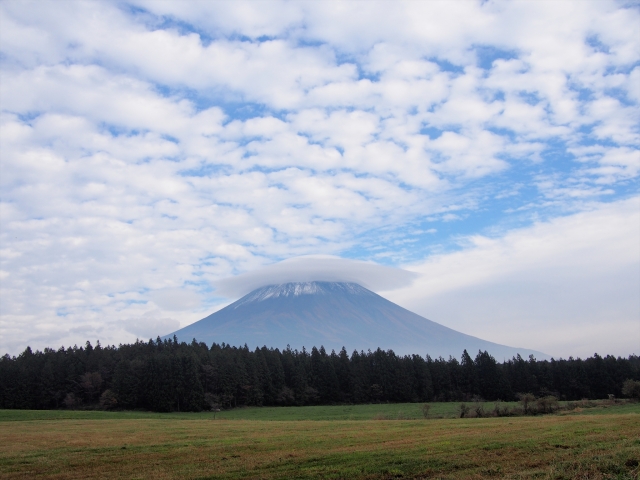 soku_29101.jpg :: 風景 自然 山 富士山 笠雲 