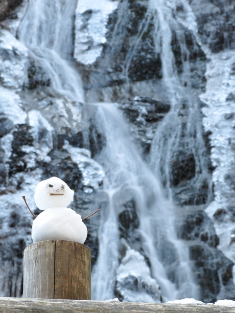 soku_29432.jpg :: PowerShotG15 風景 自然 水分 コンデジ埼玉 lock 滝 丸神の滝 日本の滝100選 雪だるま 