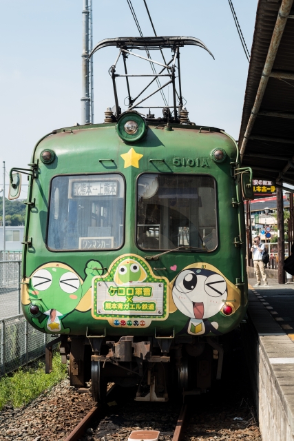 soku_31238.jpg :: 乗り物 交通 鉄道 電車 熊本電鉄 ケロロ電車 