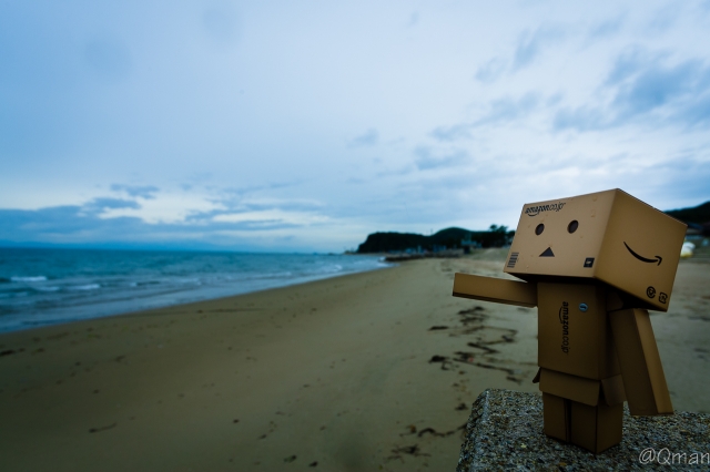soku_31479.jpg :: アート 工芸品 クラフト 人形 フィギュア ダンボー 風景 自然 海 砂浜 浜辺 風景 