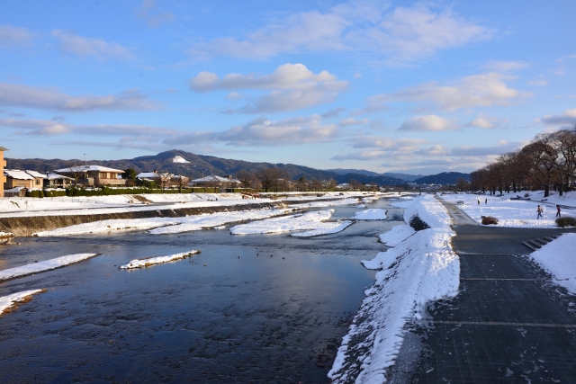 soku_32138.jpg :: 風景 自然 川 河川 雪 