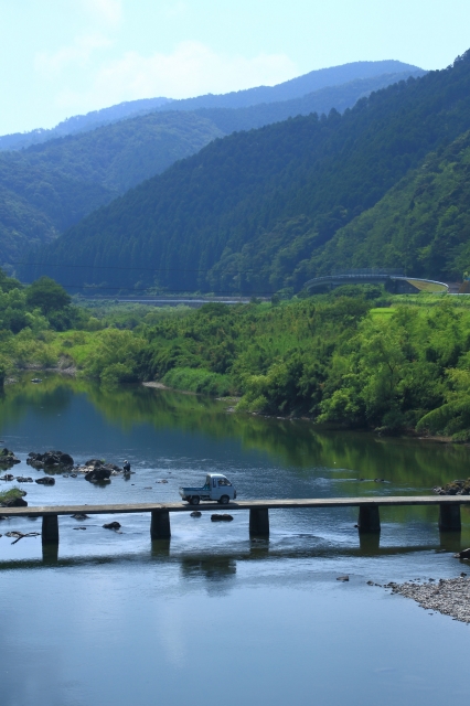 soku_33461.jpg :: 建築 建造物 橋 風景 自然 川 河川 四万十 