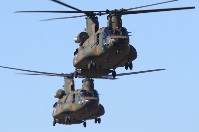 soku_33517.jpg :: 平成28年度 習志野空挺降下訓練始め 輸送ヘリコプター CH.47J 