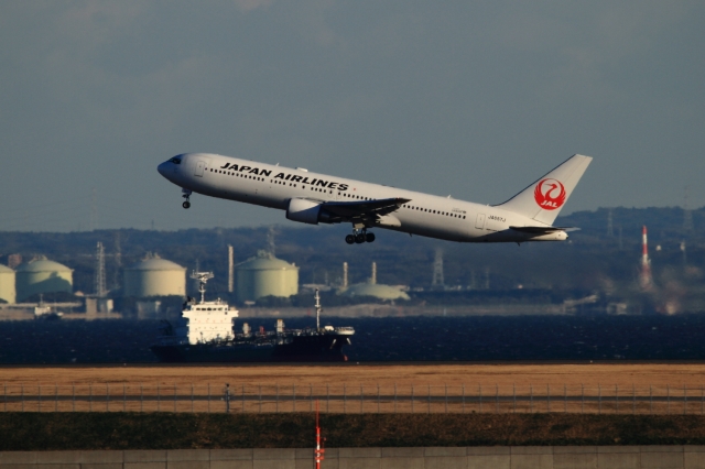 soku_33574.jpg :: 羽田 JAL/B767 乗り物 交通 航空機 飛行機 旅客機 