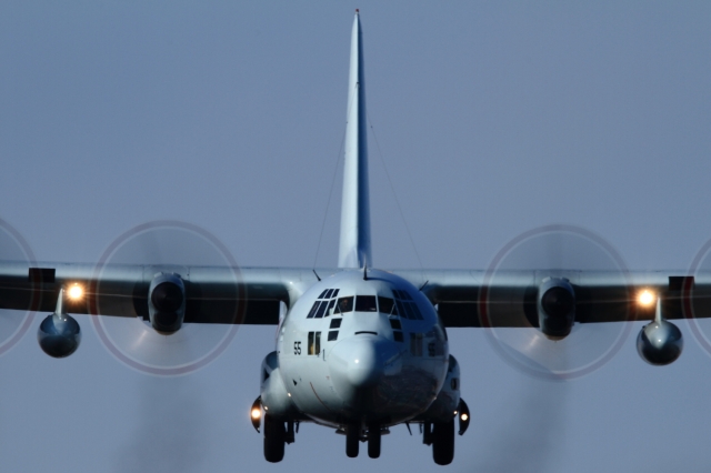soku_33722.jpg :: 厚木 海上自衛隊 乗り物 交通 航空機 飛行機 軍用機 輸送機 C.130 