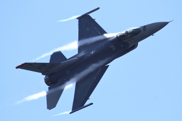 soku_34635.jpg :: 岐阜基地 乗り物 交通 航空機 飛行機 軍用機 戦闘機 F.16 予行 