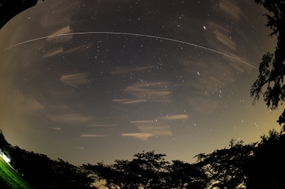soku_02066.jpg :: 夜景 星 魚眼レンズ フィッシュアイレンズ ISS 国際宇宙ステーション 