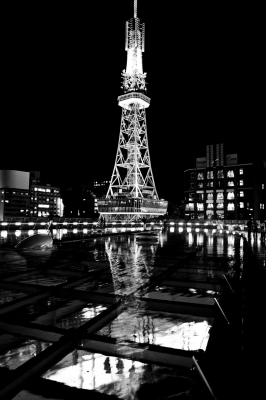 soku_03527.jpg :: 建築 建造物 塔 タワー 東京タワー モノクロ 