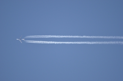 soku_03745.jpg :: 乗り物 飛行機 自然 風景 空 飛行機雲 